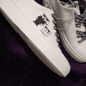 Karl Lagerfeld White Sneakers with Character Graphics
